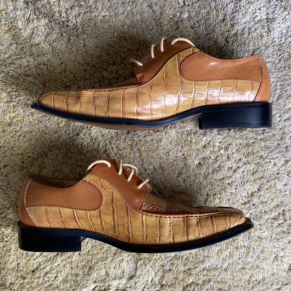 🐊 Stacy Adams Gator Print Dress Shoes 🐊 - Picture 3 of 8